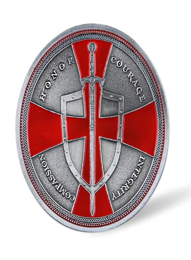 Glamtune The Knight Templar Challenge Coin Red Cross Religious Coin Collection Gift - Image 3